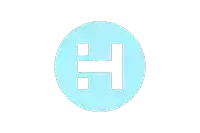 a light blue circle with the letter h inside