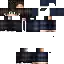 a minecraft skin of a boy with brown hair and black pants