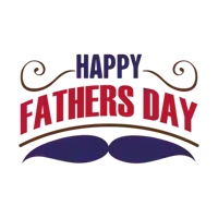 a happy fathers day sign with a mustache