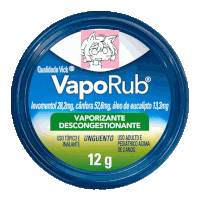 a can of vaporub has a cat on the front