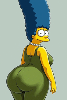 a cartoon of marge simpson with a very large butt