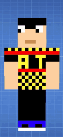 a minecraft character is wearing a shirt that says alt on it