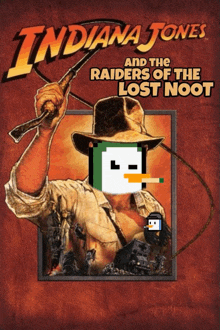 a poster for indiana jones and the raiders of the lost loot