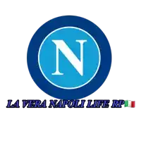 a logo for la vera napoli life rp with the letter n in the center