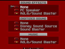 a screenshot of a video game shows the sound effects