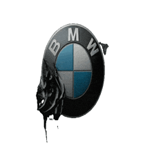 a bmw logo with a white background and a black circle in the middle