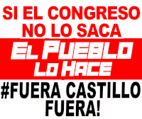 a red and white sign that says " fuera castillo fuera "