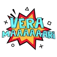 a comic speech bubble with vera maaaaaari written on it