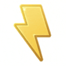 a yellow lightning bolt icon on a white background