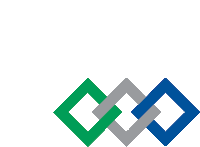 a green blue and gray square with an infinity symbol