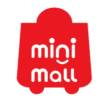 a red sign that says mini mall in white