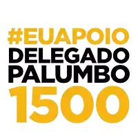 a yellow and black logo that says euapoio delegado palumbo 1500