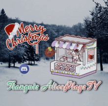 a sign that says merry christmas hanguis aliceplays tv