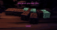 a screenshot of a video game that says " you wish you had this loser "