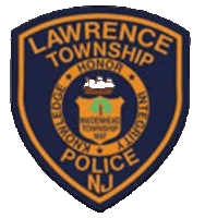 a lawrence township police badge is shown