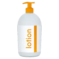 a bottle of lotion with a yellow pump