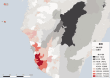 a map of a foreign country with numbers in chinese