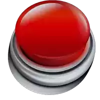 a red button with a silver ring on it