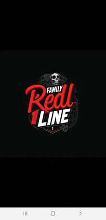 a logo for the family red line soccer team