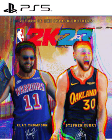 warriors and oakland basketball players on a ps5 cover