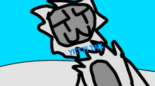 a drawing of a yeti with the word yeti tap in blue letters