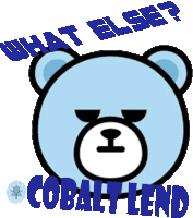 a blue teddy bear says what else cobaltlend