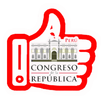 a red thumbs up for congreso de la republica in peru