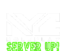 a logo for nyc roleplay server up with green letters