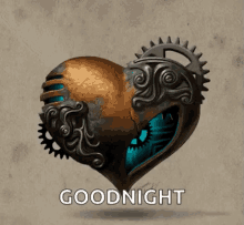 a picture of a heart with the words goodnight on it