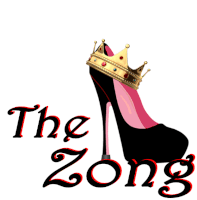 a shoe with a crown on it and the word the zong below it