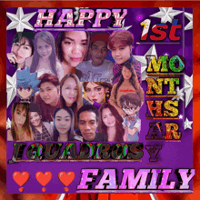 a happy 1st month gquadros family greeting card