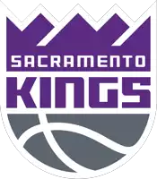 a logo for the sacramento kings shows a purple crown and a basketball