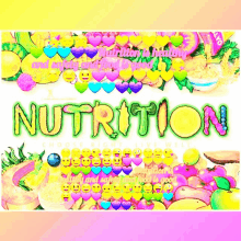 a colorful poster that says nutrition on it