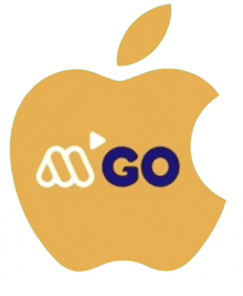 a yellow apple with the word go written on it