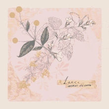 a drawing of flowers with the words lance niños del cerro written on the bottom