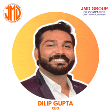 a picture of a man with the name dilip gupta