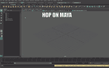 a computer screen that says hop on maya on the top