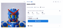 a screenshot of a lego robot that says meka # 2191 on it