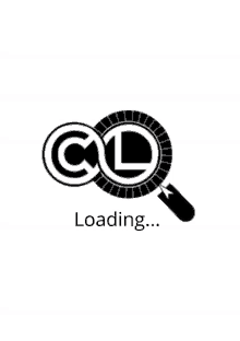 a magnifying glass with the letter c and l in it