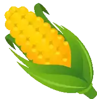 a cartoon illustration of corn on the cob