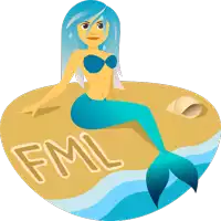 Fml Mermaid Life Sticker