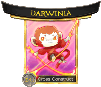 a darwinia card with a monkey holding a sword