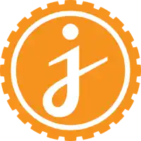 a white letter j in an orange circle