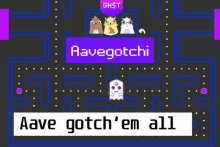 a screenshot of a video game with a ghost and the words aave gotch 'em all