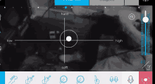 a screenshot of a video editing app shows a circle with the word hard in the middle