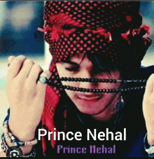 a prince nehal poster with a man wearing a head scarf