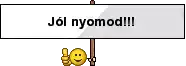 a cartoon smiley face giving a thumbs up next to a sign that says " jol nyomod "