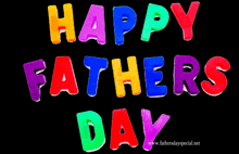 colorful letters spell out happy father 's day