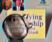 an advertisement for amplifying leadership with guest blank