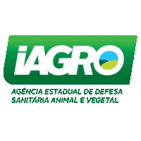 a green and white logo for i agro